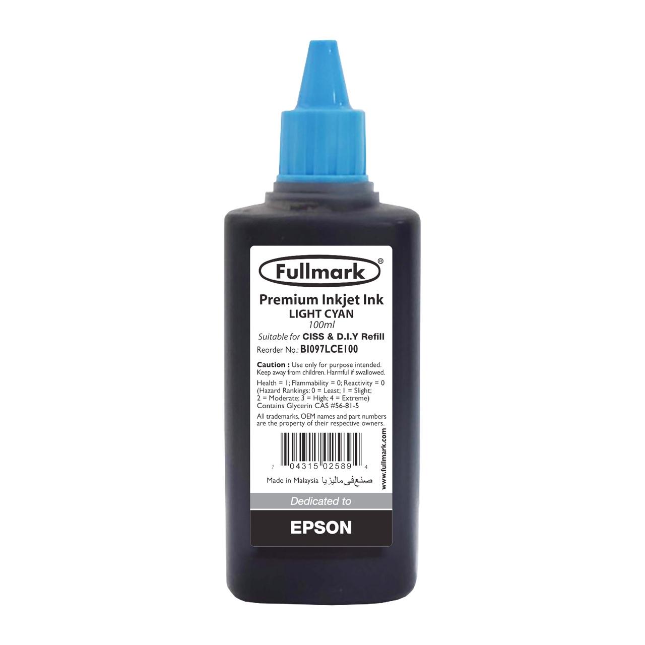 Mực in Fullmark 100-ml Light Cyan Premium Inkjet Ink (BI077LCE100)